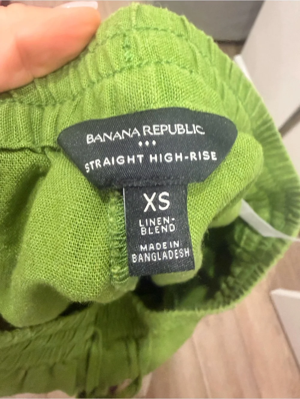 Banana Republic Apple green Drawstring Linen Pants